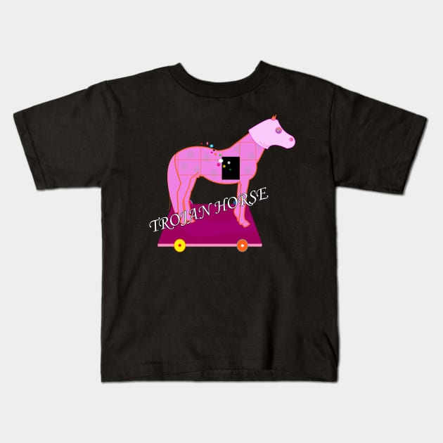 Trojan Horse Kids T-Shirt by momomoma